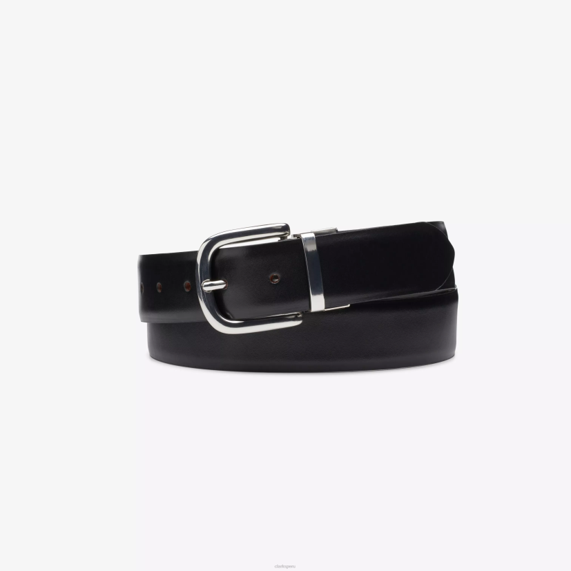 HZVP938 cinturón reversible cuero negro/marrón Clarks