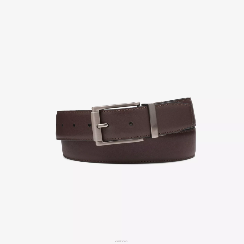 HZVP944 cinturón reversible marrón oscuro Clarks