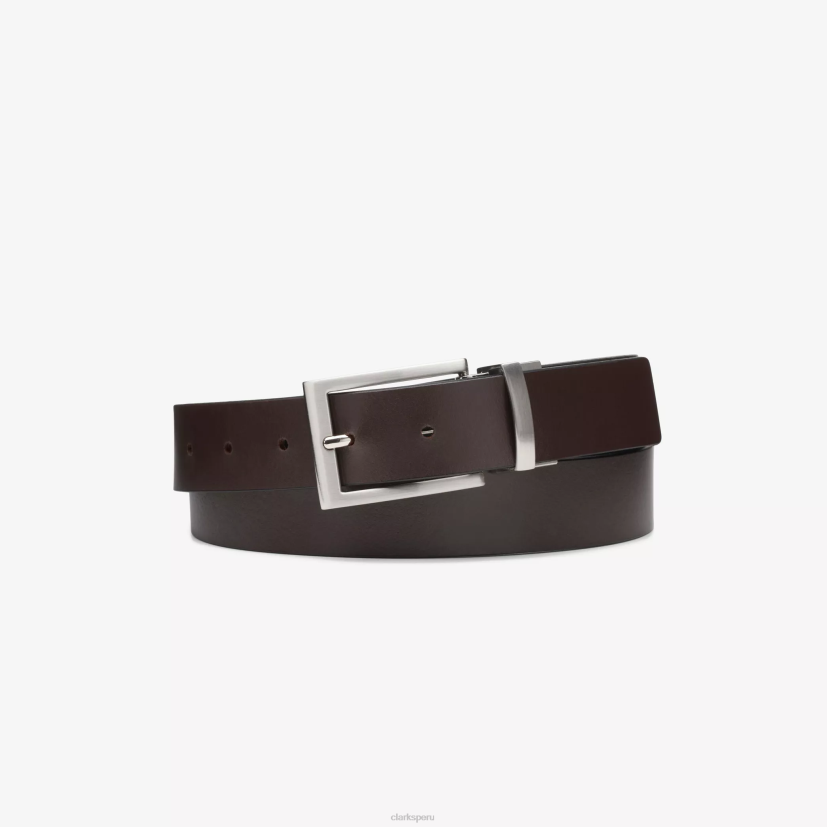 HZVP948 cinturón reversible cuero negro/marrón Clarks