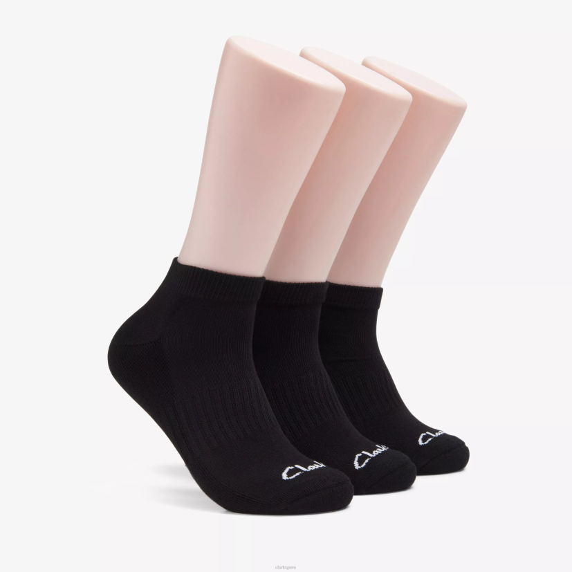 HZVP957 paquete de 3 atléticos negro Clarks