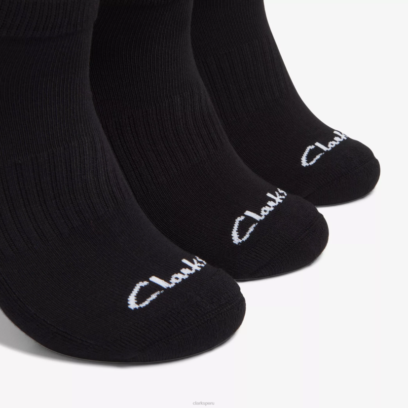 HZVP957 paquete de 3 atléticos negro Clarks