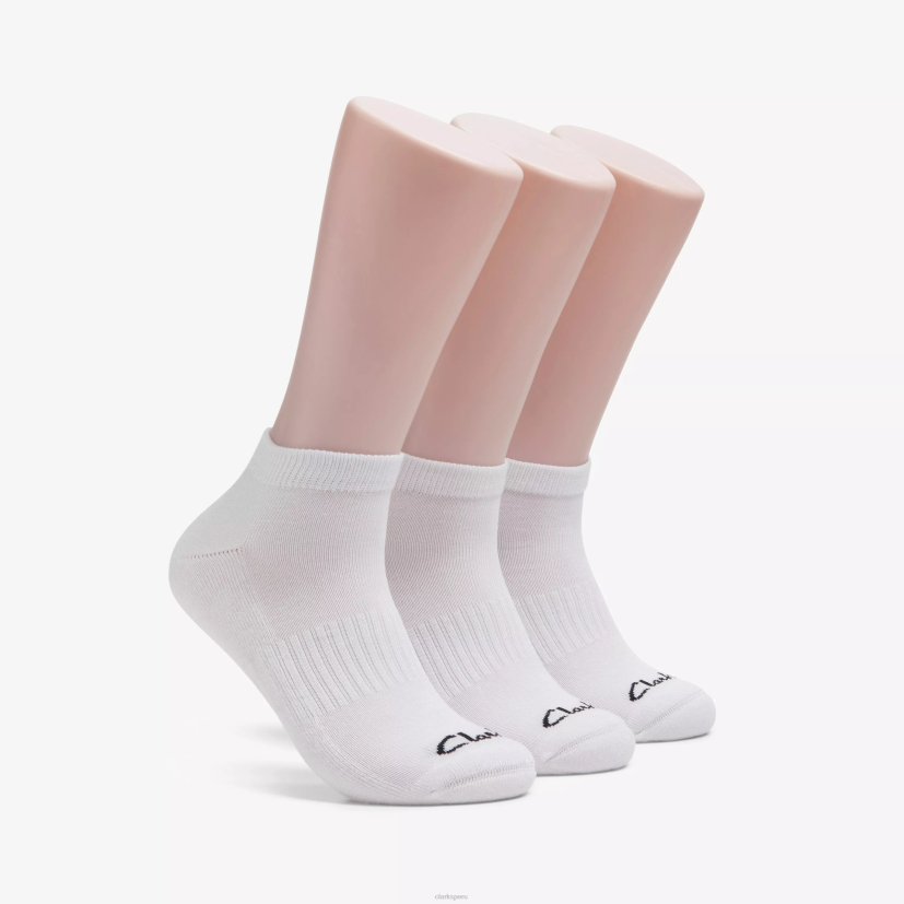 HZVP959 paquete de 3 atléticos blanco Clarks