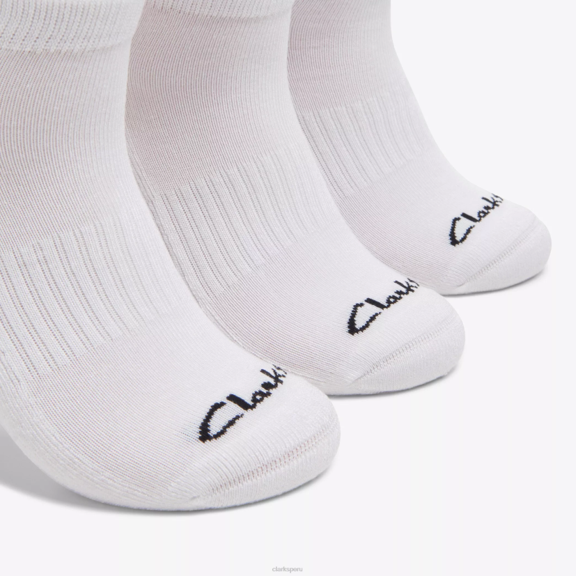 HZVP959 paquete de 3 atléticos blanco Clarks