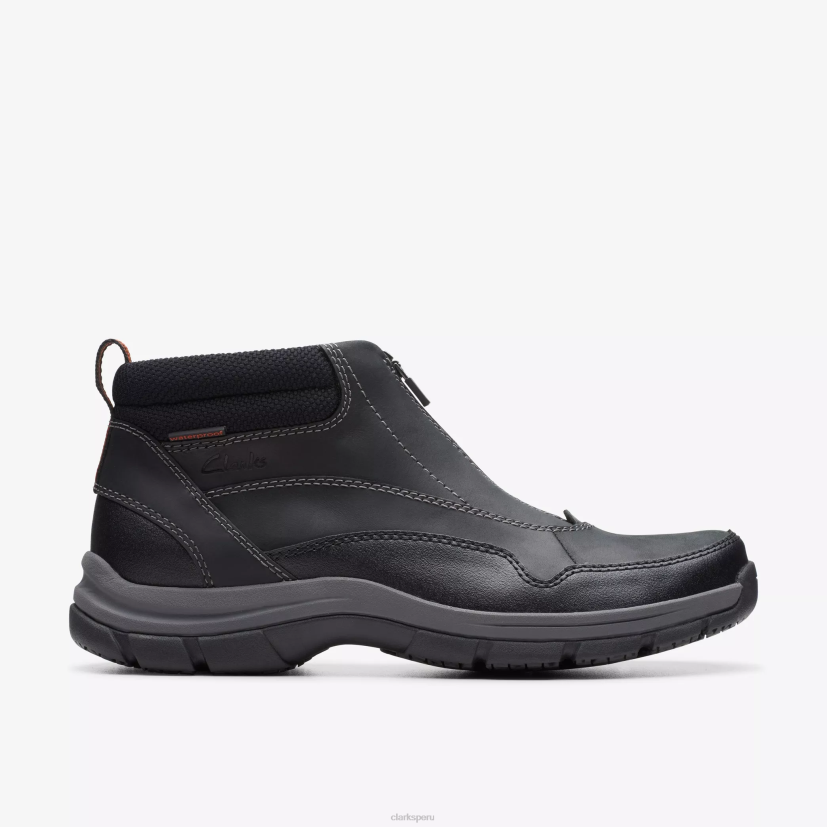 HZVP908 cremallera walpath cuero negro Clarks