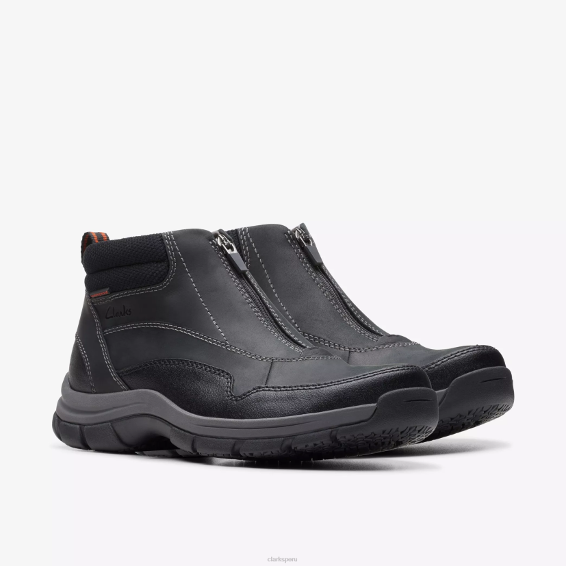 HZVP908 cremallera walpath cuero negro Clarks