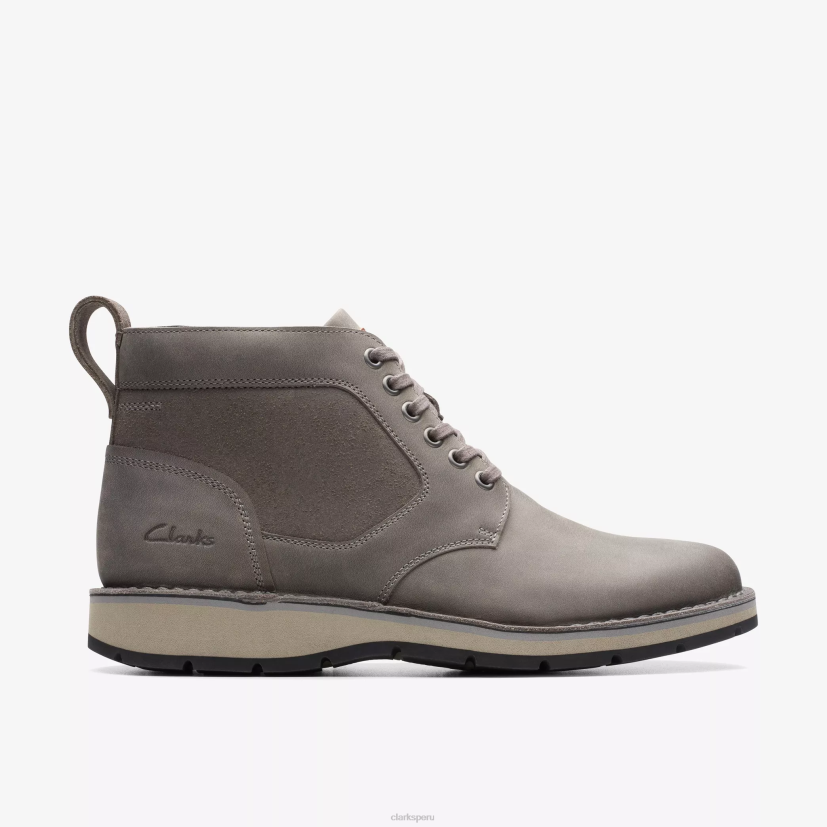 HZVP916 tapa de grava cuero gris oscuro Clarks