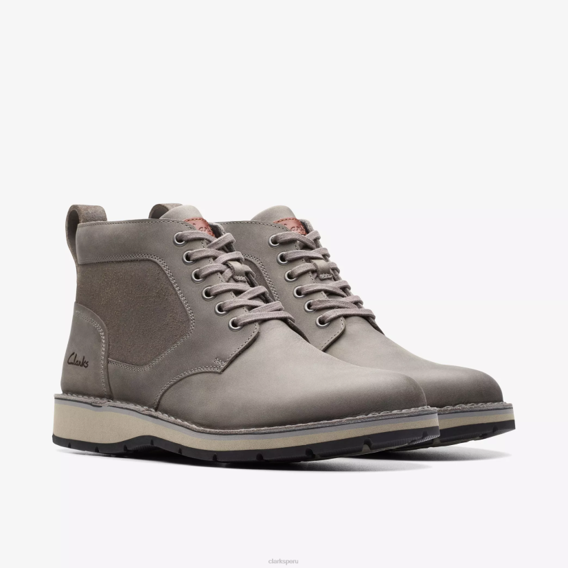 HZVP916 tapa de grava cuero gris oscuro Clarks