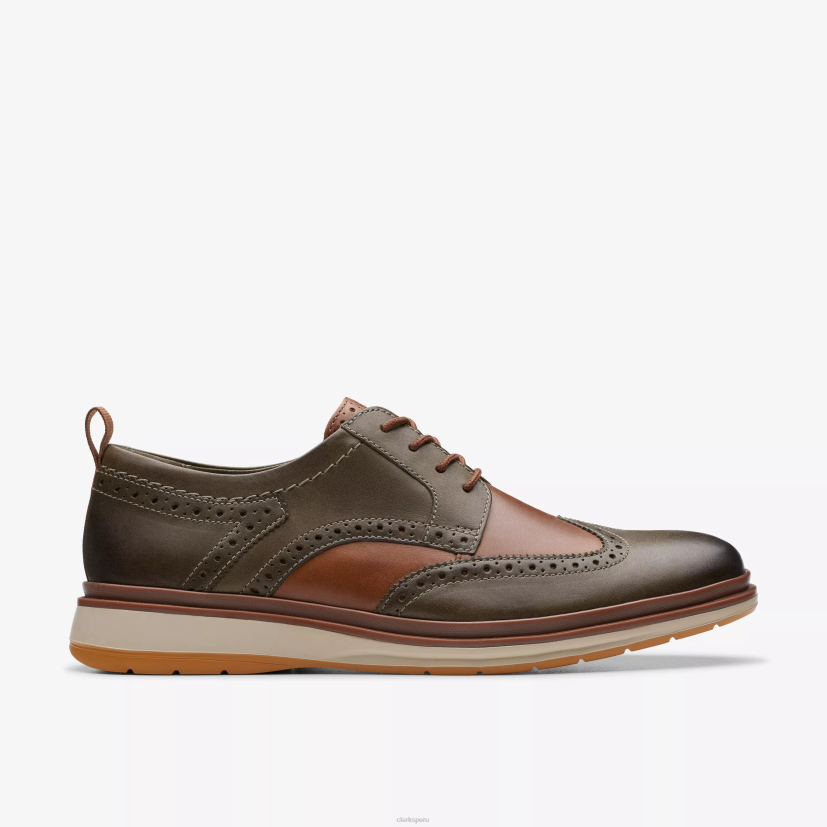 HZVP717 ala de la capilla combinación de oliva oscuro Clarks