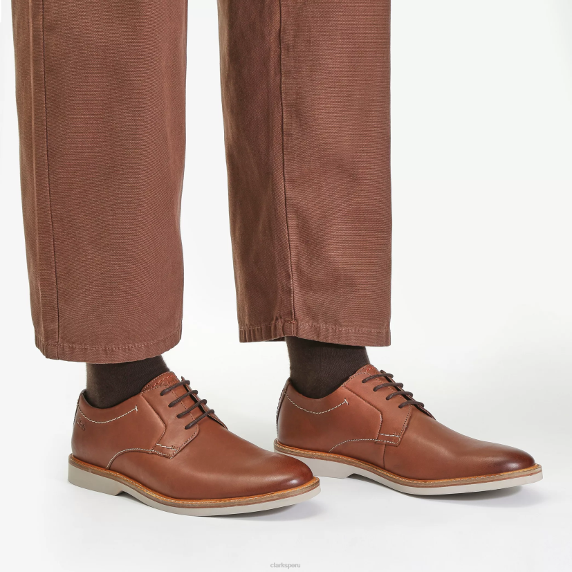 HZVP719 encaje de cuero del ático cuero bronceado oscuro Clarks