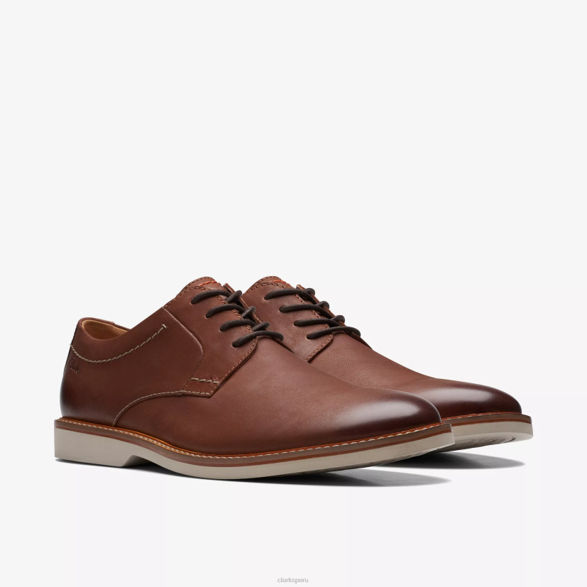 HZVP719 encaje de cuero del ático cuero bronceado oscuro Clarks