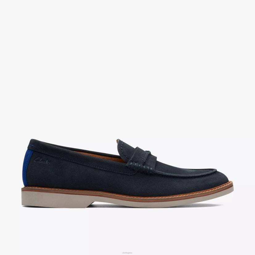 HZVP726 deslizamiento del ático gamuza azul marino Clarks