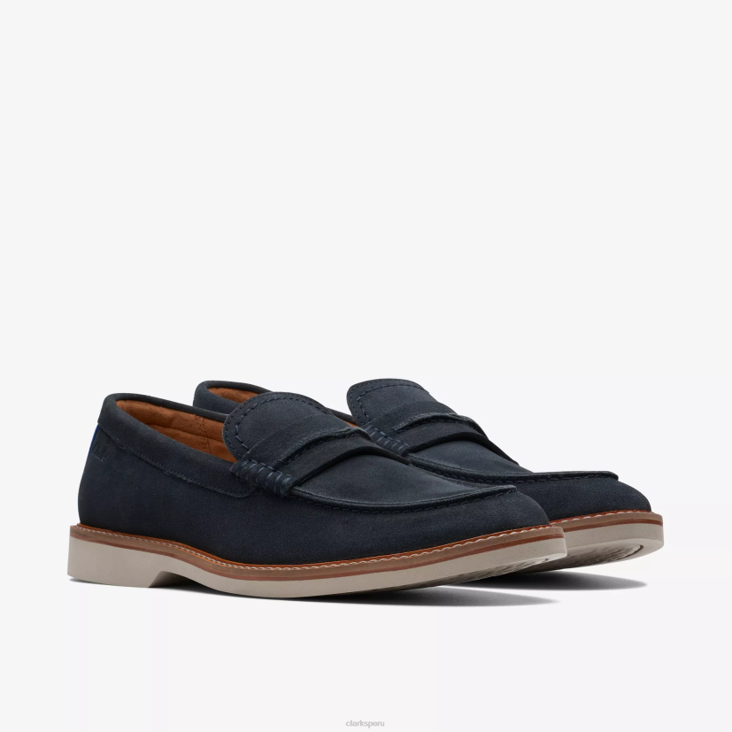 HZVP726 deslizamiento del ático gamuza azul marino Clarks