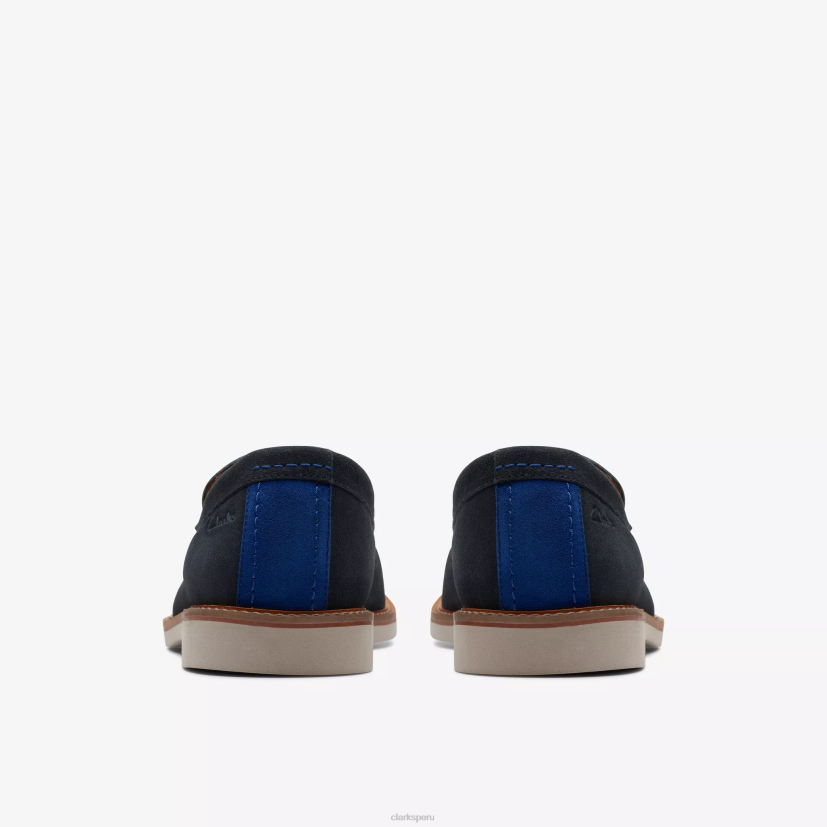 HZVP726 deslizamiento del ático gamuza azul marino Clarks