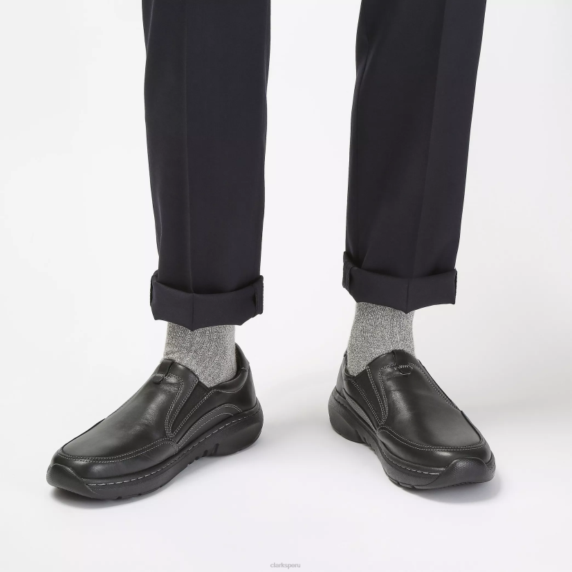 HZVP727 clarks pro paso cuero negro Clarks