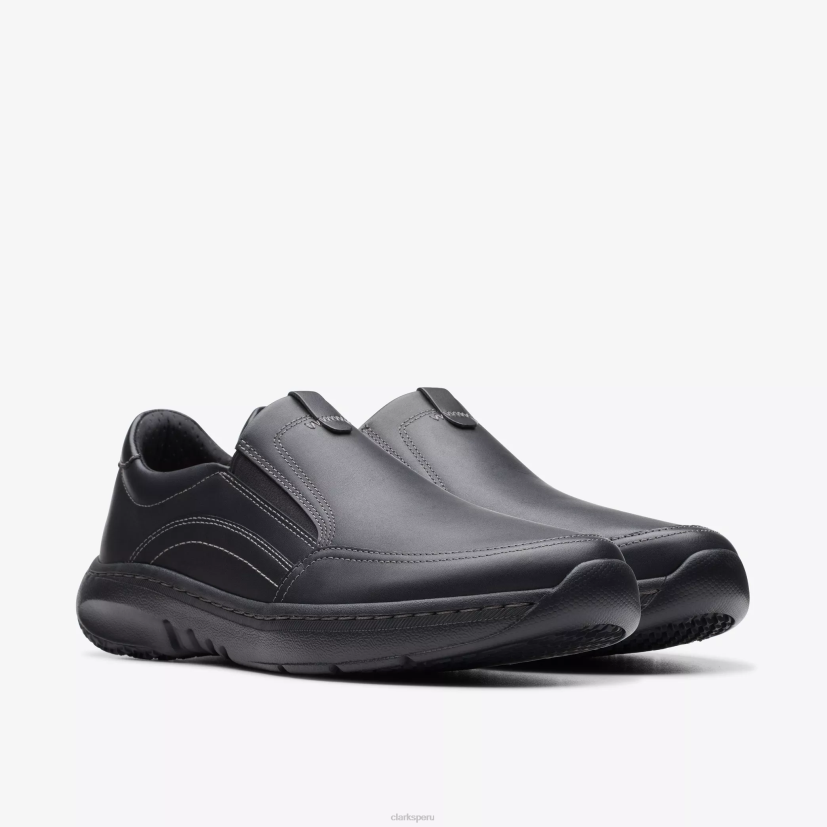 HZVP727 clarks pro paso cuero negro Clarks