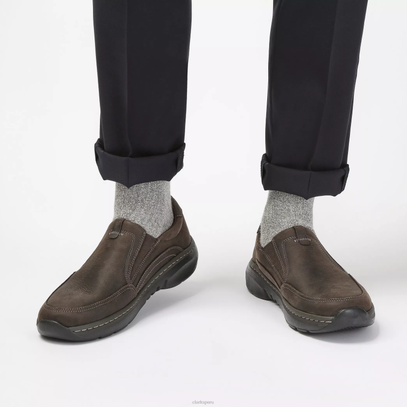 HZVP728 clarks pro paso marrón oscuro caído Clarks