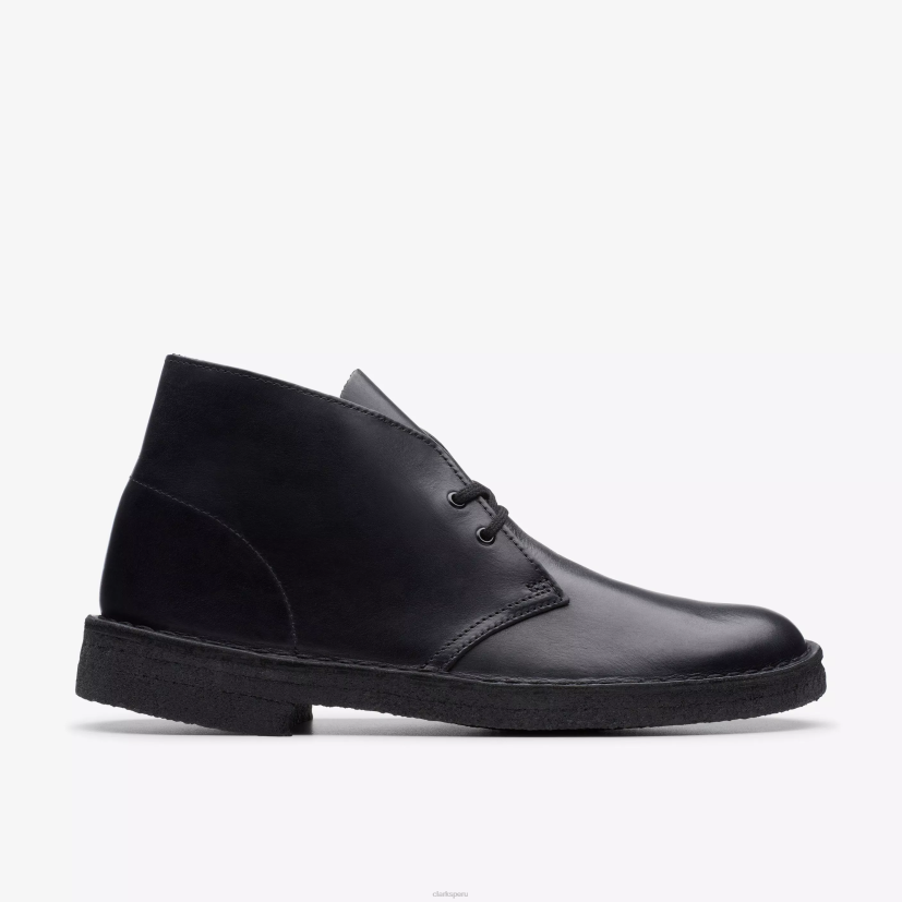 HZVP729 bota del desierto negro pulido Clarks