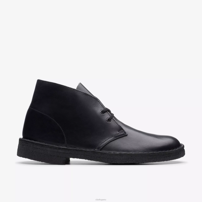 HZVP729 bota del desierto negro pulido Clarks