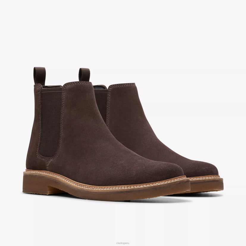 HZVP735 clarkdale fácil gamuza marrón oscuro Clarks