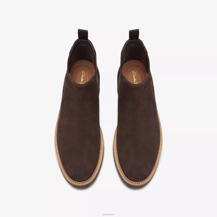 HZVP735 clarkdale fácil gamuza marrón oscuro Clarks
