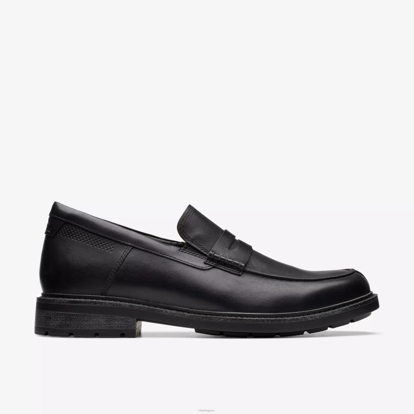 HZVP737 paso de la ONU cuero negro Clarks