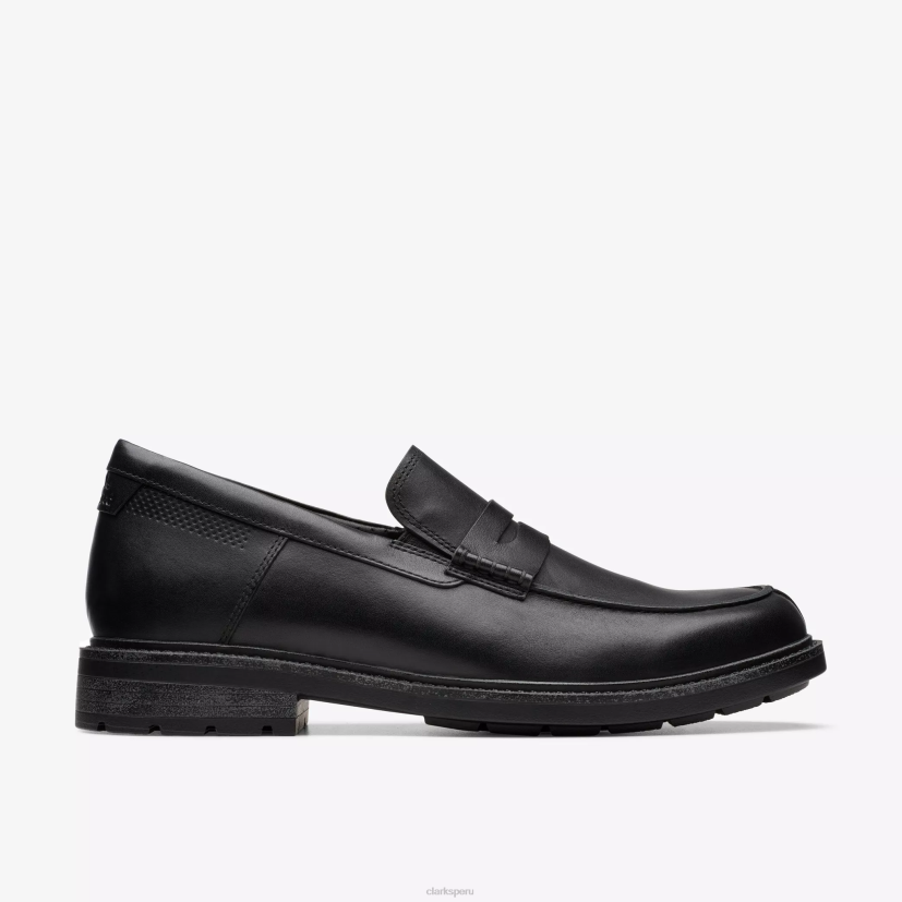 HZVP737 paso de la ONU cuero negro Clarks