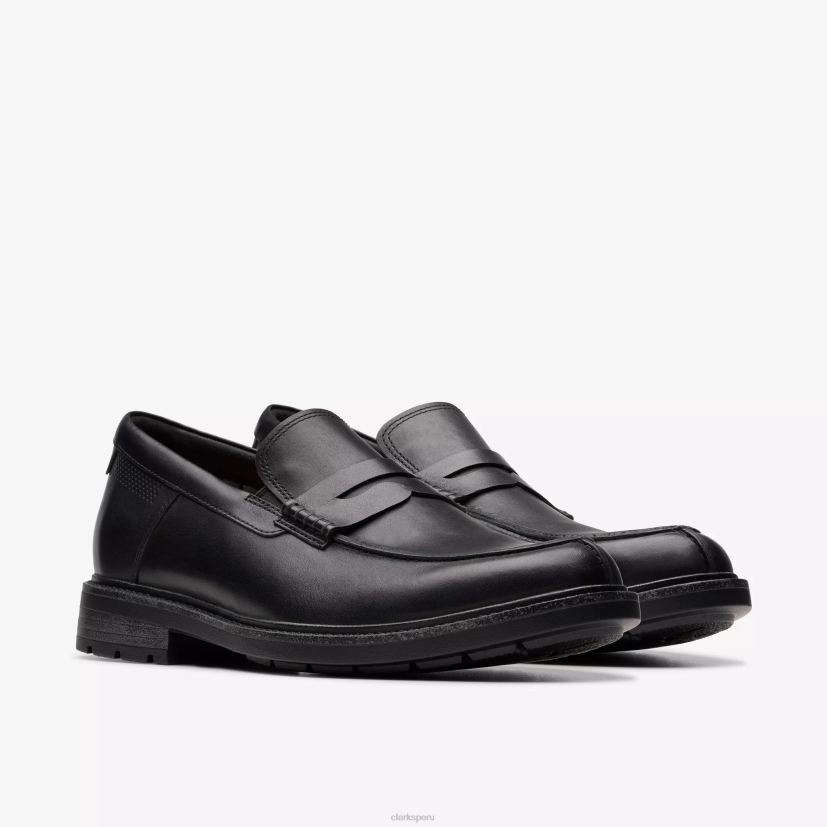 HZVP737 paso de la ONU cuero negro Clarks