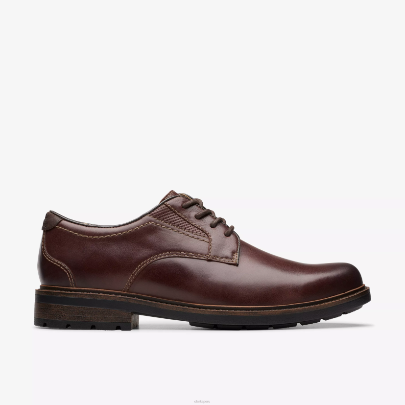 HZVP739 un condado bajo cuero marrón Clarks