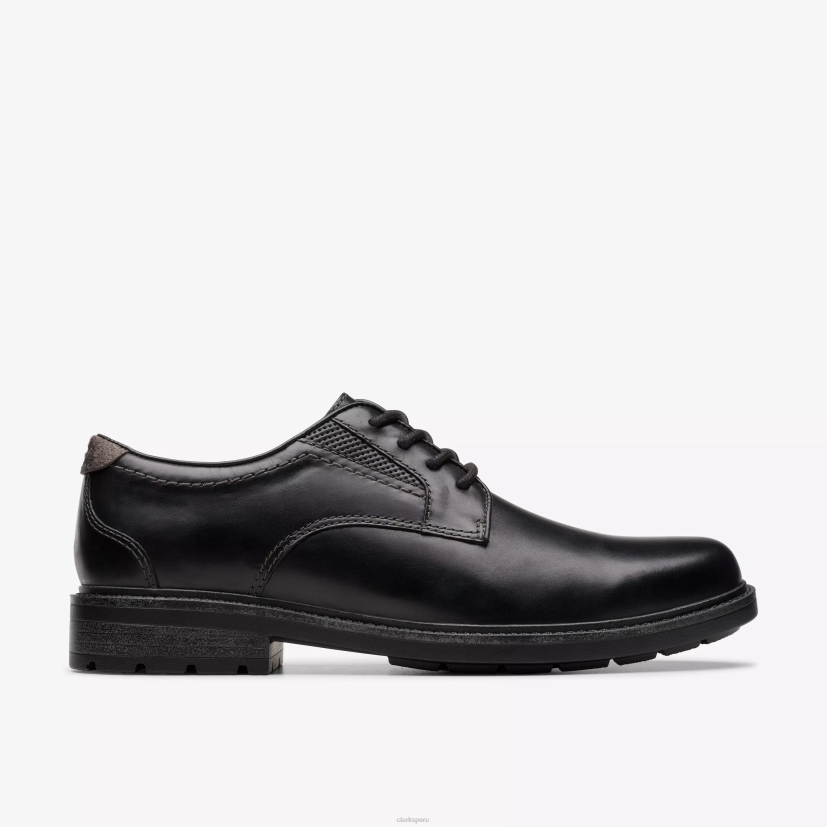 HZVP741 un condado bajo cuero negro Clarks