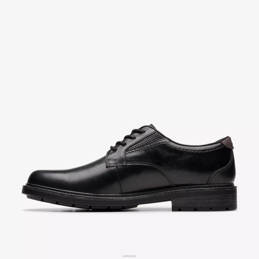 HZVP741 un condado bajo cuero negro Clarks