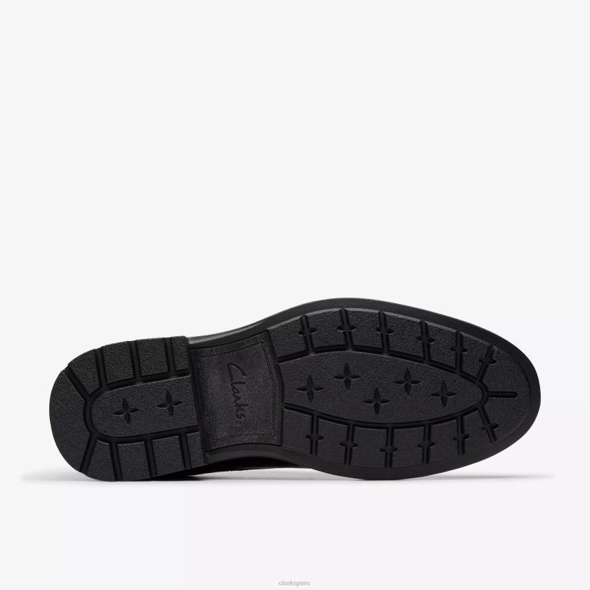 HZVP741 un condado bajo cuero negro Clarks