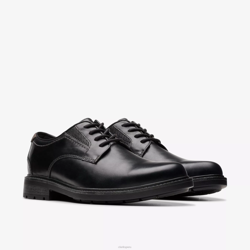 HZVP741 un condado bajo cuero negro Clarks
