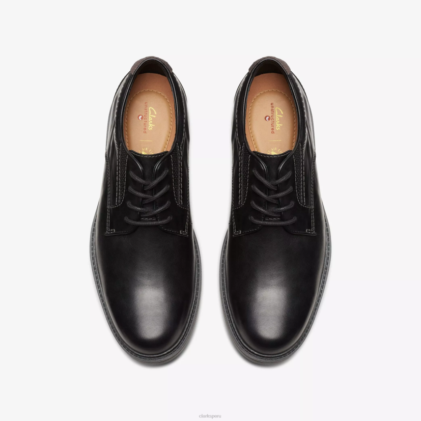 HZVP741 un condado bajo cuero negro Clarks