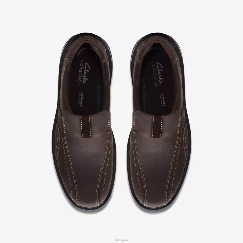 HZVP744 paso gessler cuero marrón oscuro Clarks