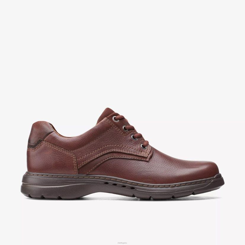 HZVP763 ritmo de pelea cuero caoba Clarks