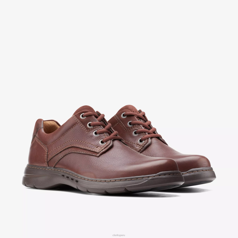 HZVP763 ritmo de pelea cuero caoba Clarks