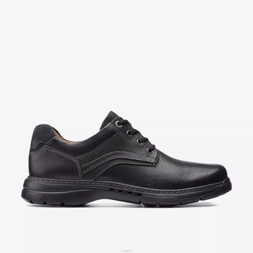 HZVP764 ritmo de pelea cuero negro Clarks