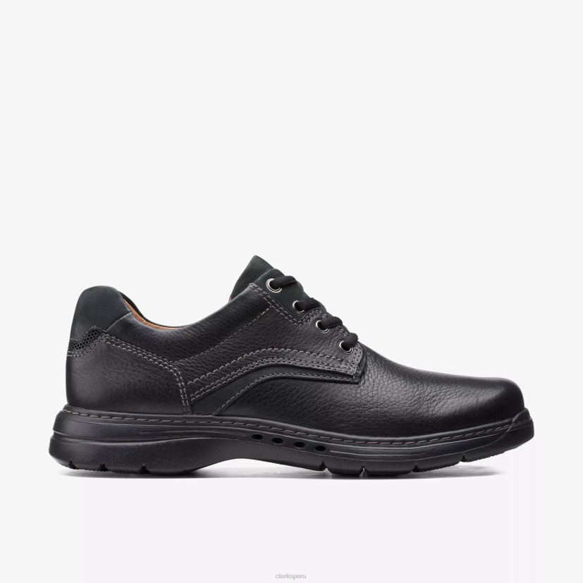 HZVP764 ritmo de pelea cuero negro Clarks