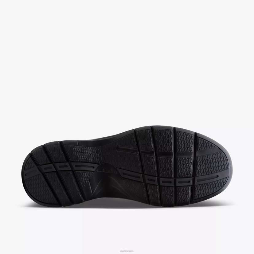 HZVP764 ritmo de pelea cuero negro Clarks