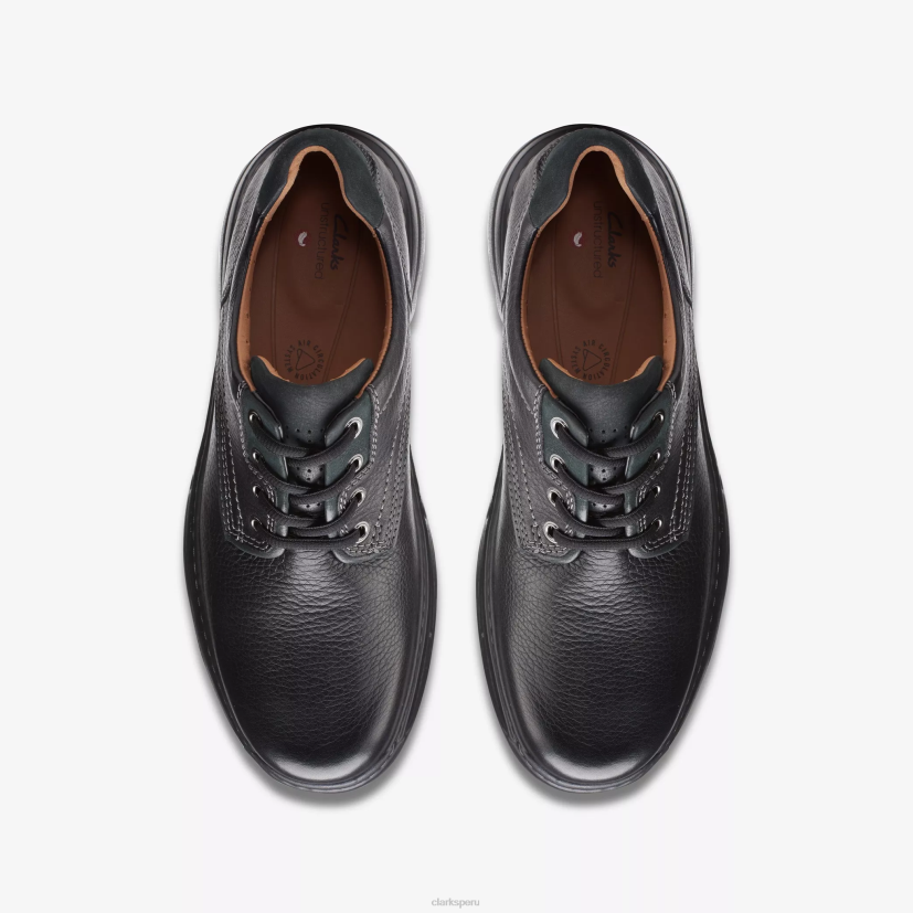 HZVP764 ritmo de pelea cuero negro Clarks