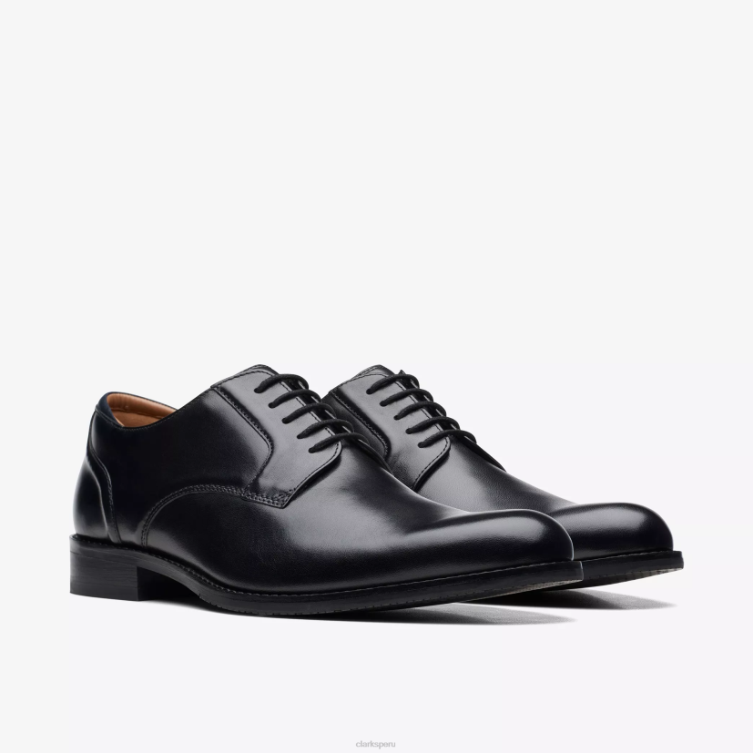 HZVP778 encaje arlo artesanal cuero negro Clarks