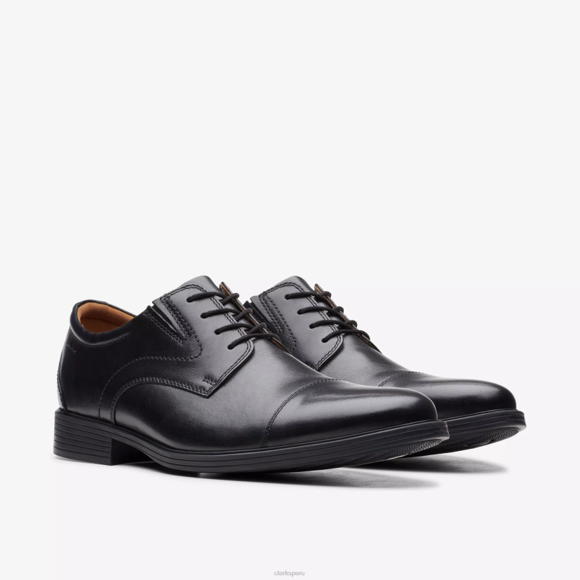 HZVP781 gorra whiddon cuero negro Clarks