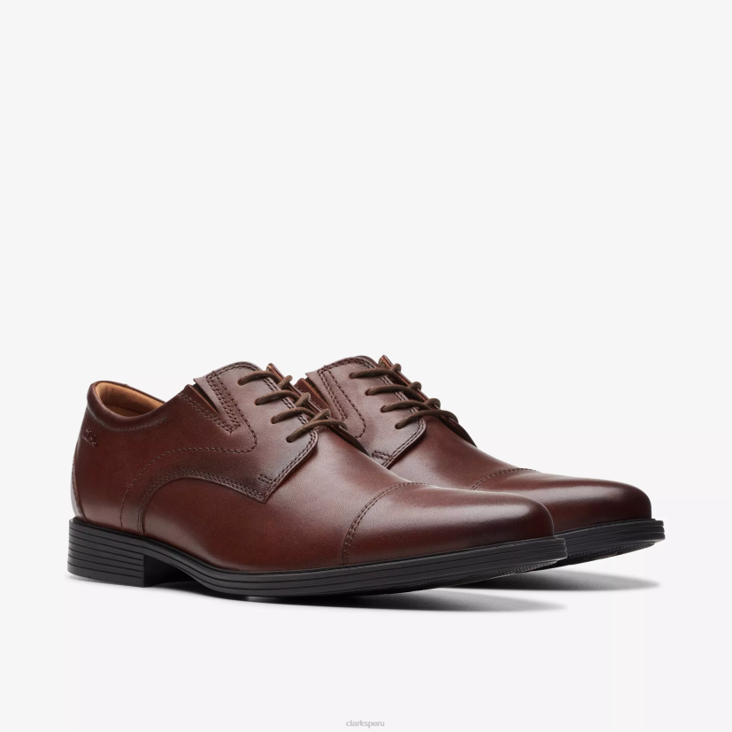 HZVP782 gorra whiddon cuero caoba Clarks