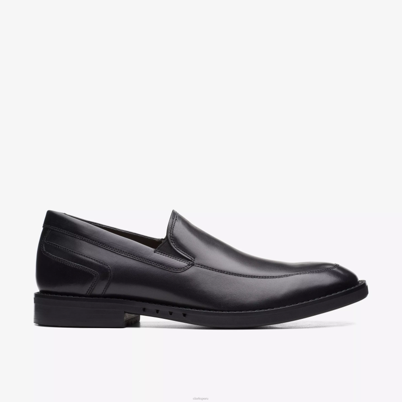 HZVP786 un gran paso cuero negro Clarks