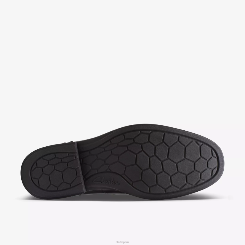 HZVP786 un gran paso cuero negro Clarks