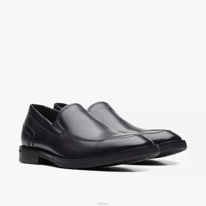 HZVP786 un gran paso cuero negro Clarks