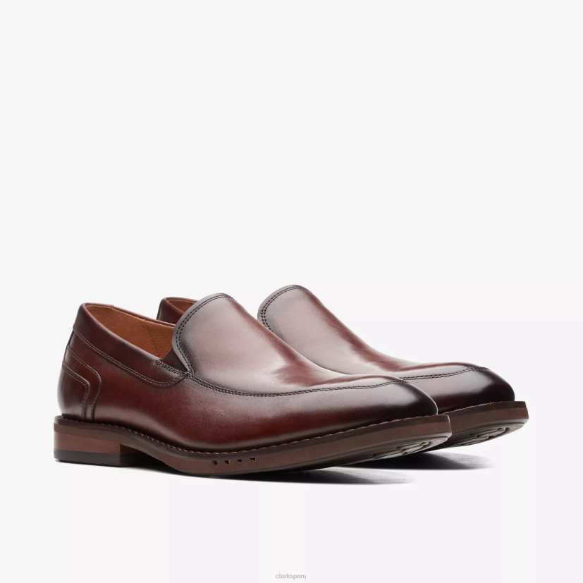 HZVP787 un gran paso cuero marrón Clarks
