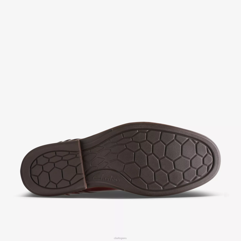 HZVP788 un hugh encaje cuero marrón Clarks