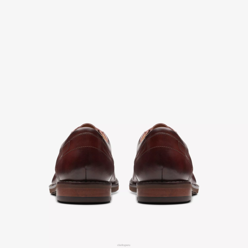 HZVP788 un hugh encaje cuero marrón Clarks
