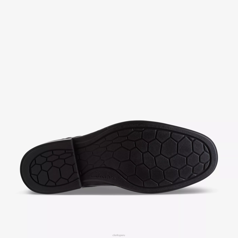 HZVP793 un hugh gorra cuero negro Clarks
